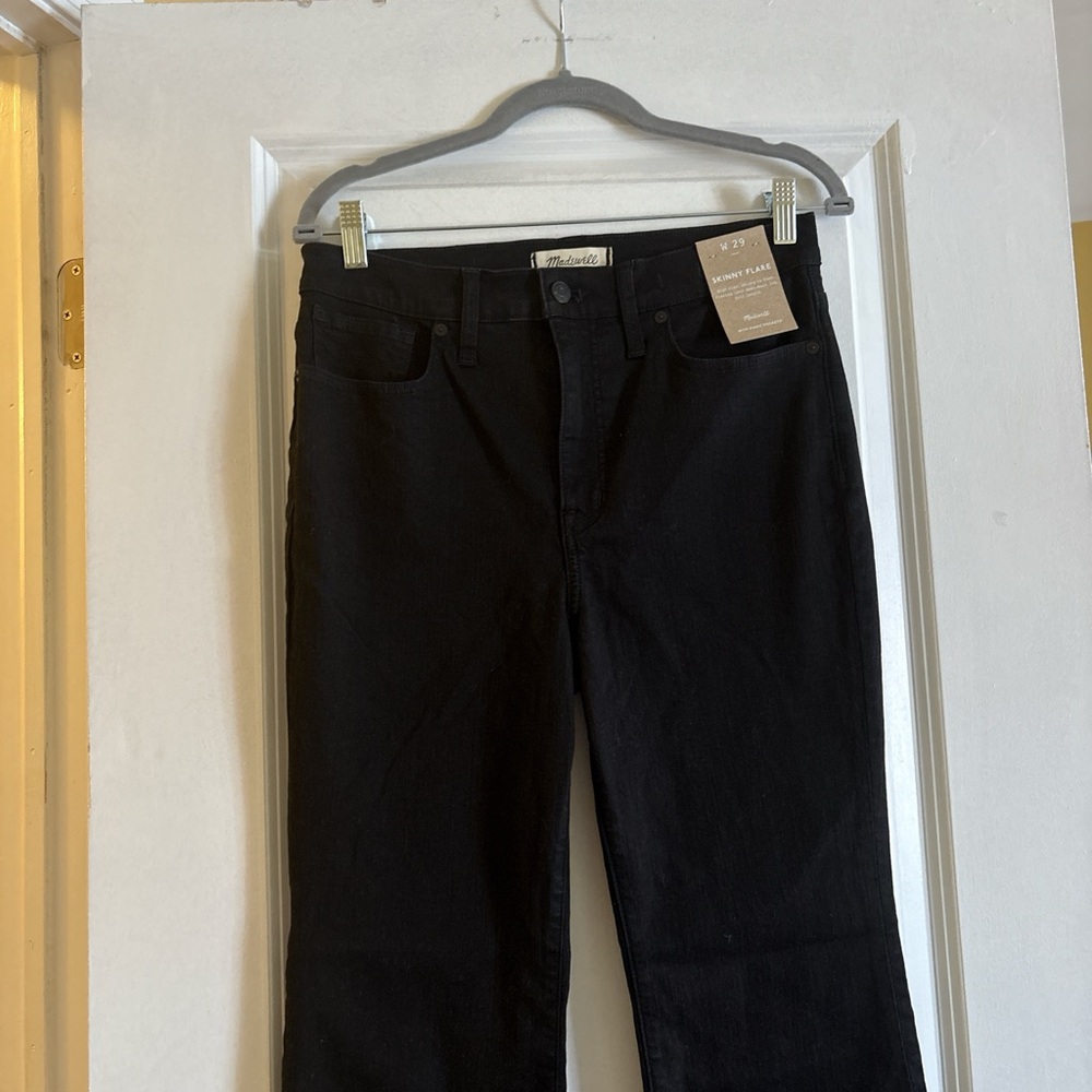 Madewell Skinny Flare Black Jeans
